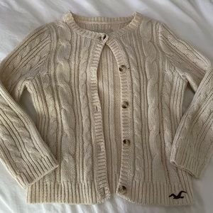 Cable knit cardigan